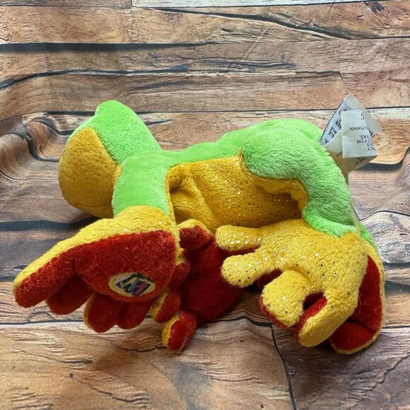 Webkinz Tree Frog Plush Ganz Lil' Kinz Stuffed Animal Toy Green Yellow Red Frog - Picture 6 of 9